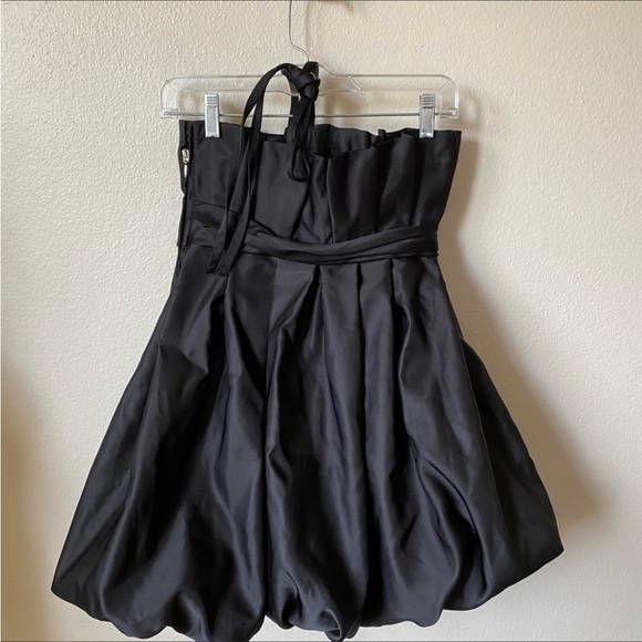Zara Studio Women’s VOLUMINOUS DRESS LIMITED EDITION Black Satin Halter Mini - Picture 4 of 10
